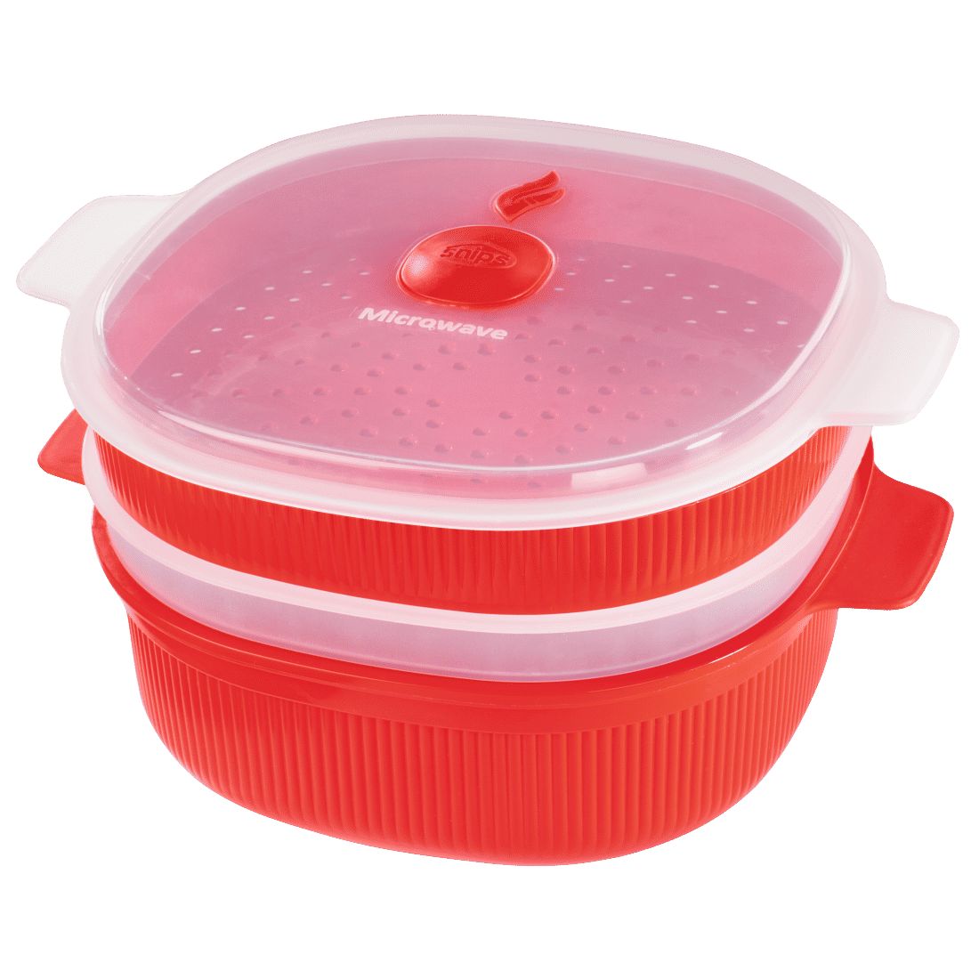 XAVAX 111485 Microwave Steam Cooker, PP, 4 Litres, red