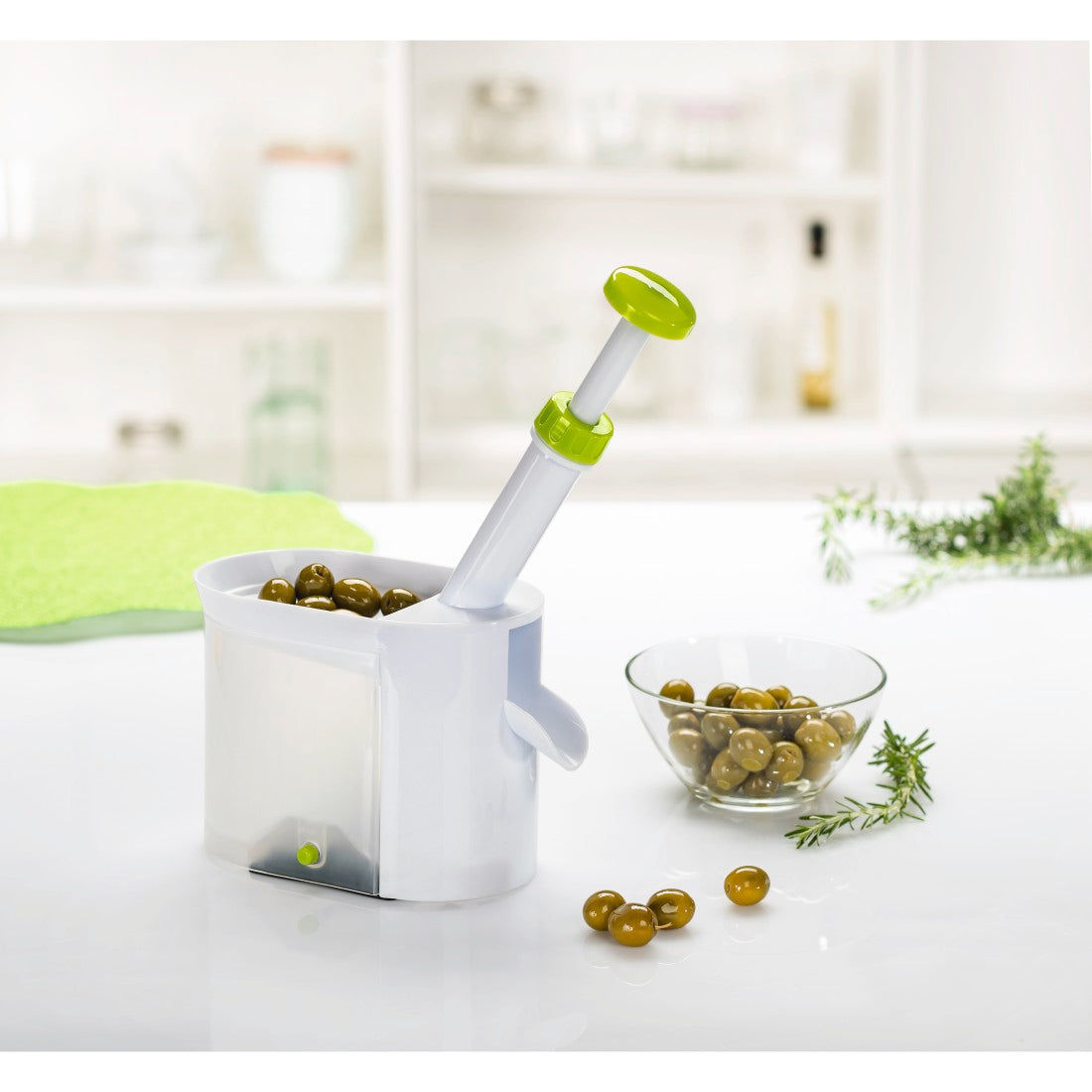 XAVAX 111478 Stone Remover for Cherries and Olives- white/green