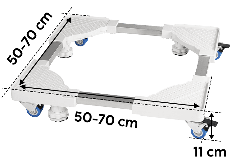 Xavax 110233 Furniture Mover with 4 Heavy-duty Castors, Height-adjustable Feet, 150 kg Load Capacity