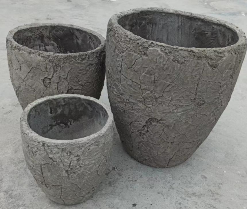 26x29cm Rustic Textured Fiberclay Planter KD-153