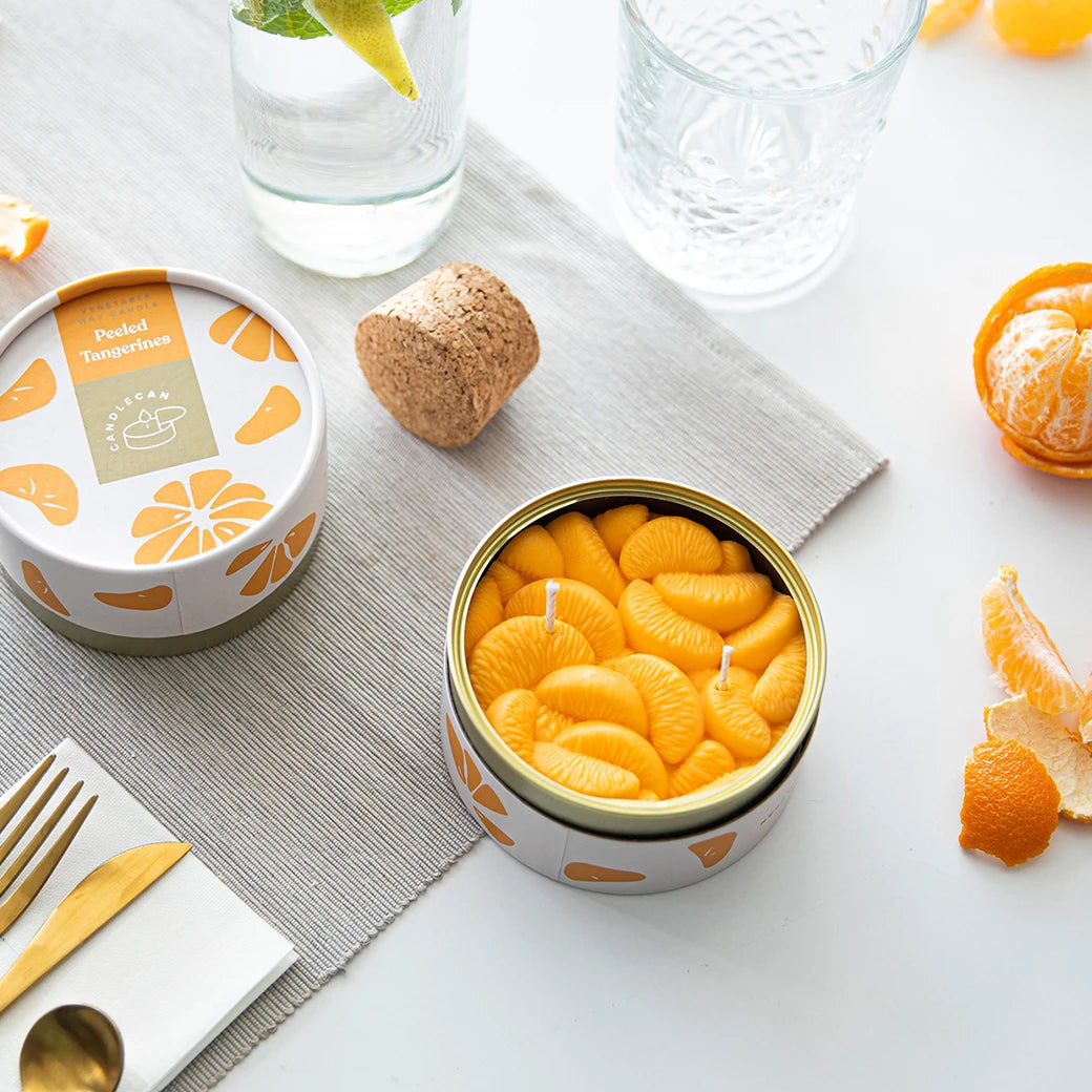 Gourmet Food Candle - Candlecan Peeled Tangerines