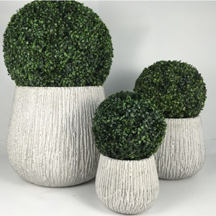 25x19cm Textured Fiberclay Planter #KD-050