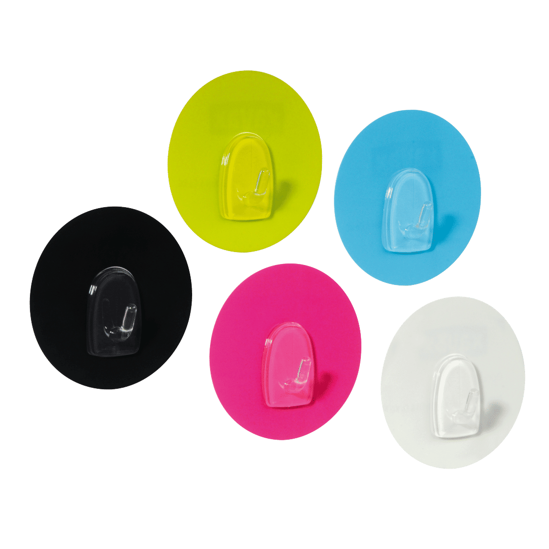 XAVAX 111536 Adhesive Pads with Plastic Hook, reuseable, 5 pieces