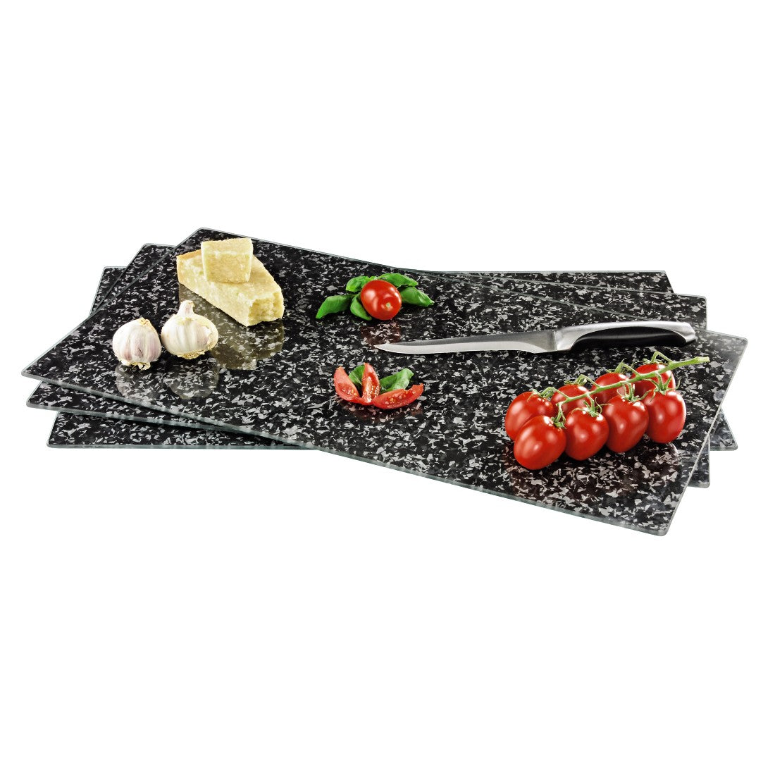 XAVAX 111517 Hob cover plate, pack of 3, "Granite" design, 52 cm x 30 cm