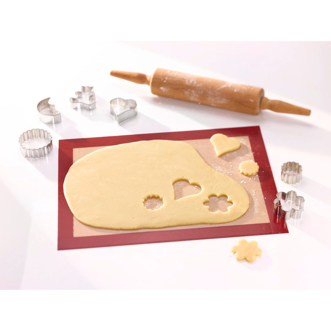 XAVAX 111470 Silicon Baking Mat, Square, 40 x 30 cm, red-brown