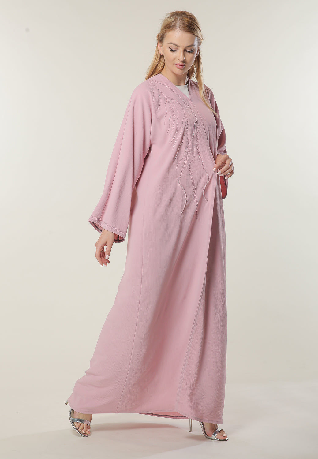 MOiSTREET Pink Handmade CEY Abaya