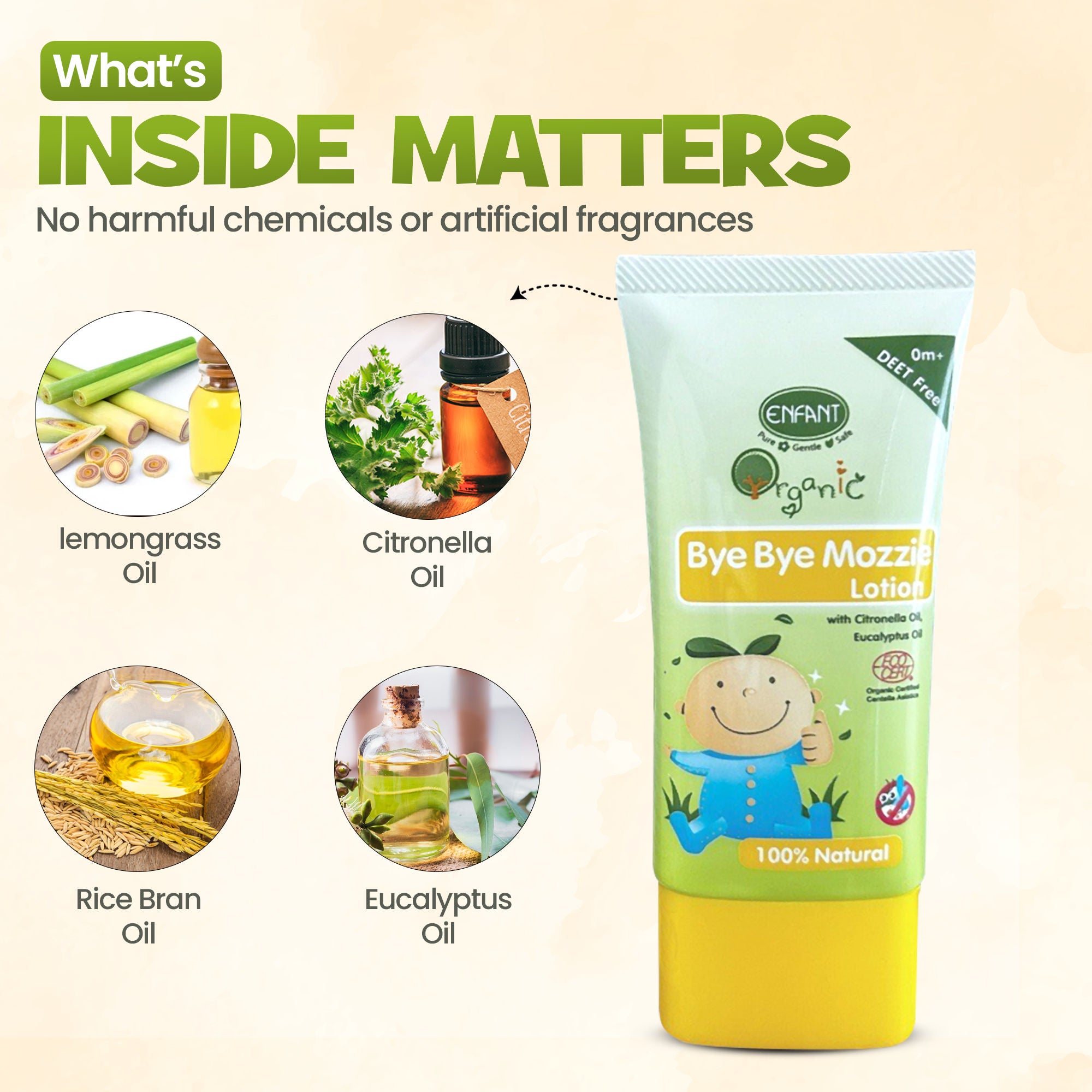 ENFANT Organic Bye Bye Insect Repellent Lotion