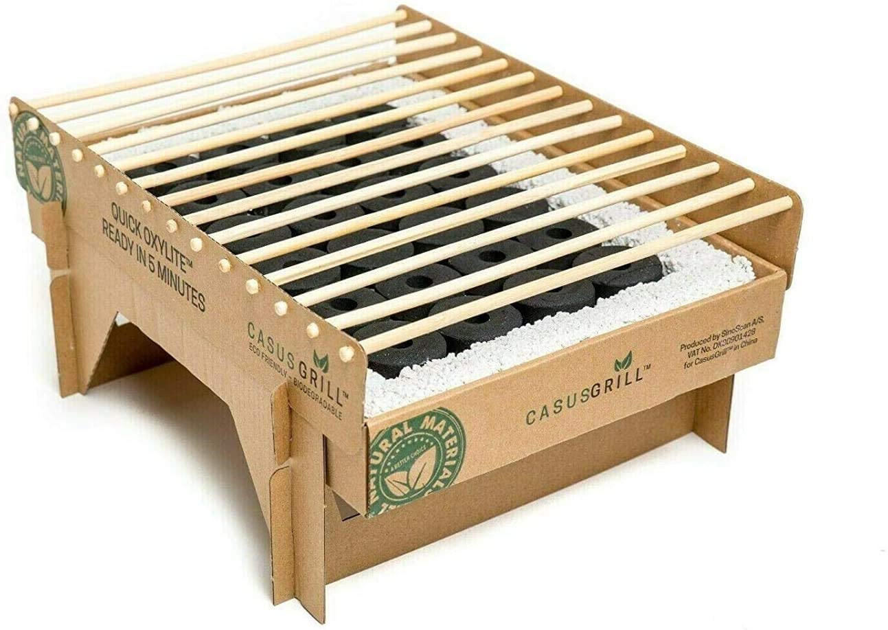 KISTENMACHER CasusGrill instant Single Use Biodegradable ECO-friendly BBQ Grill - Portable & Disposable