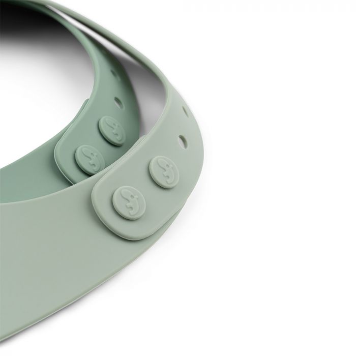 Done By Deer Silicone Bib 2-Pack Croco Green