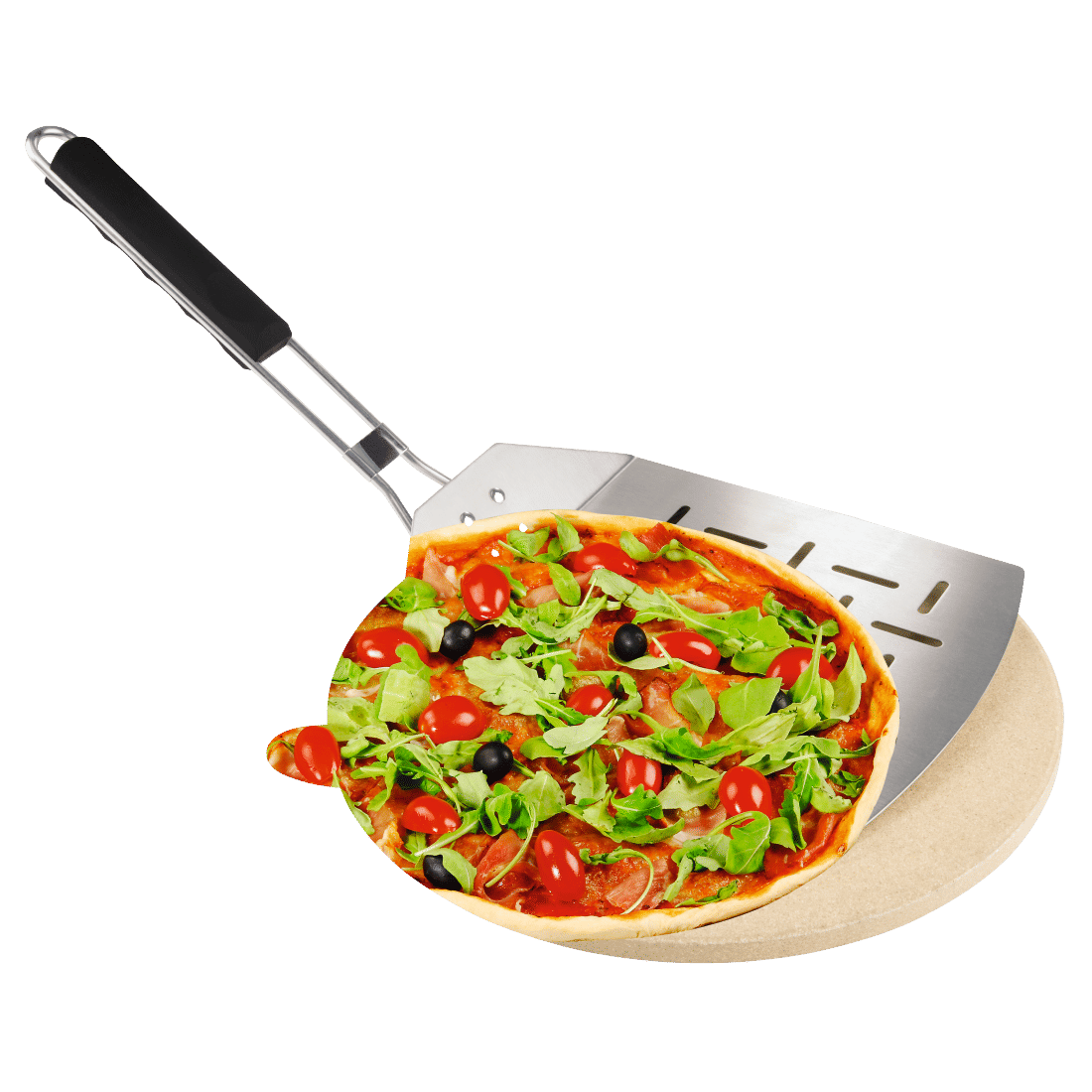 XAVAX 111590 Grill Stone Pizza Set, cordierite, 28 cm, 3 pieces