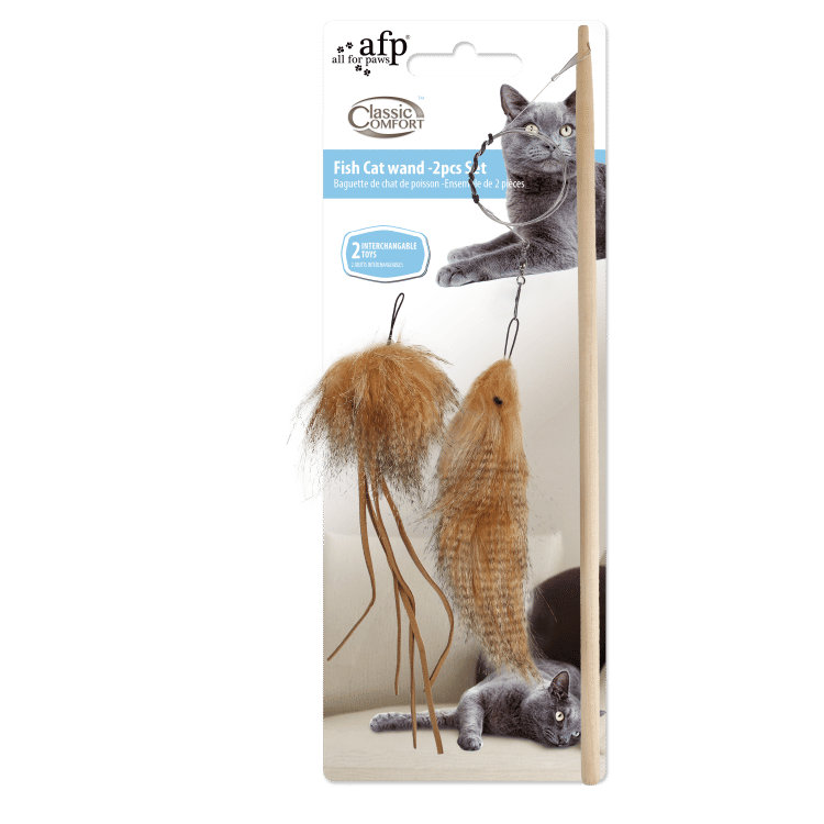 All For Paws Classic Comfort Fish Cat Wand - Set