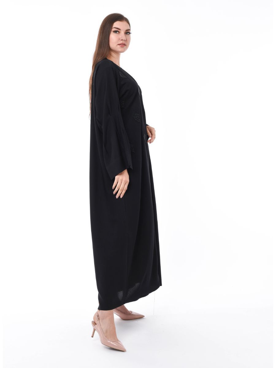 MOiSTREET Embellished Abaya with Hand Embroidery