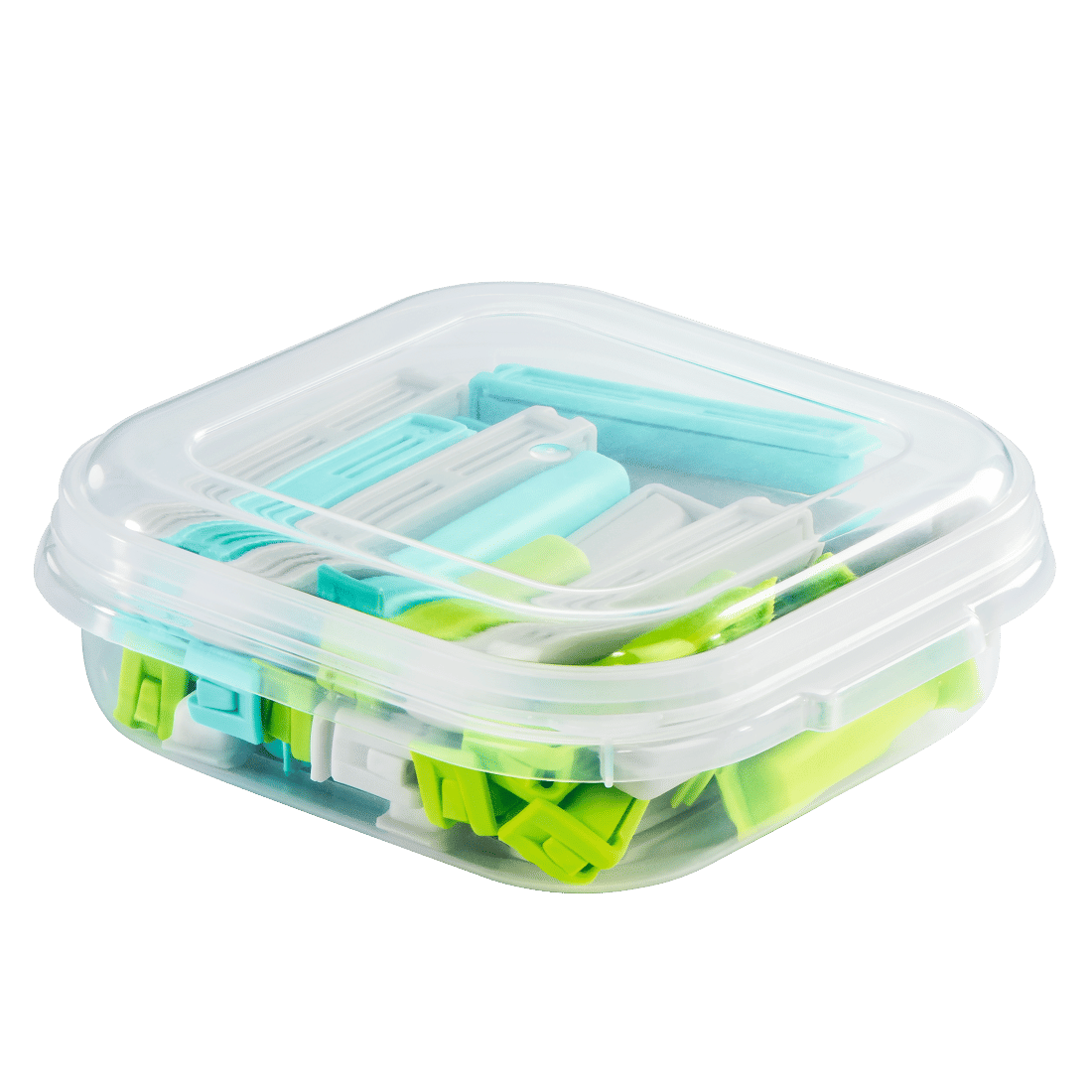 XAVAX 111469 Closure Clips Set with Handy Storage Box, Colourful, 30 Pcs.