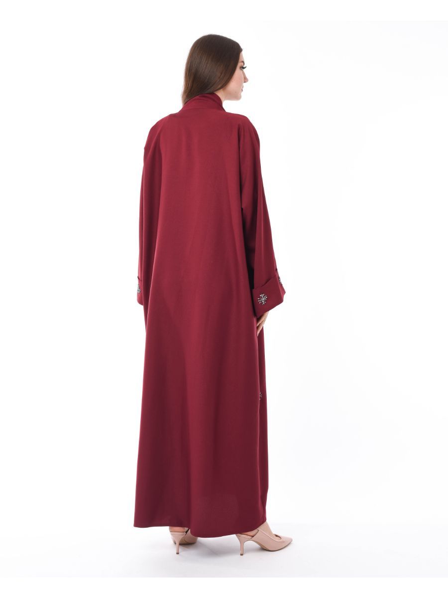 MOiSTREET Cherry Abaya with Hand Embroidery