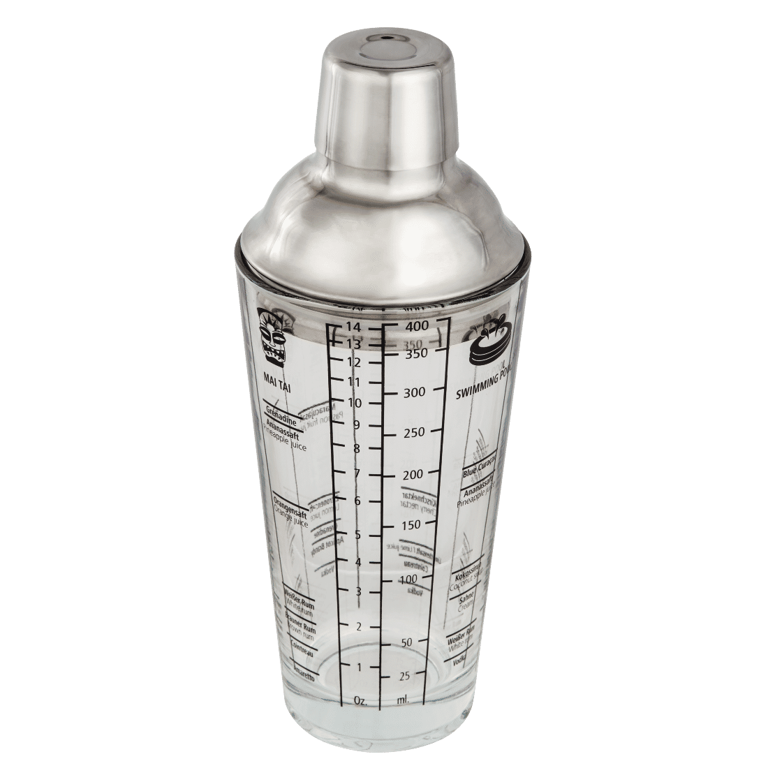 XAVAX 111550 Cocktail Shaker, made of glass, 400 ml