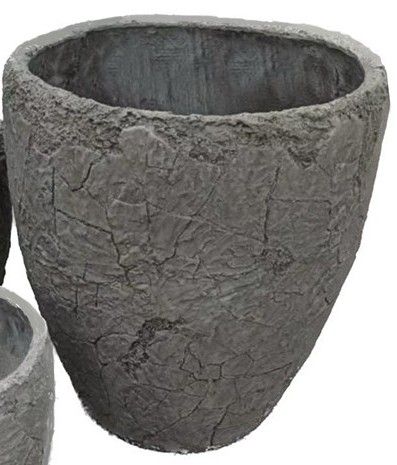 26x29cm Rustic Textured Fiberclay Planter KD-153