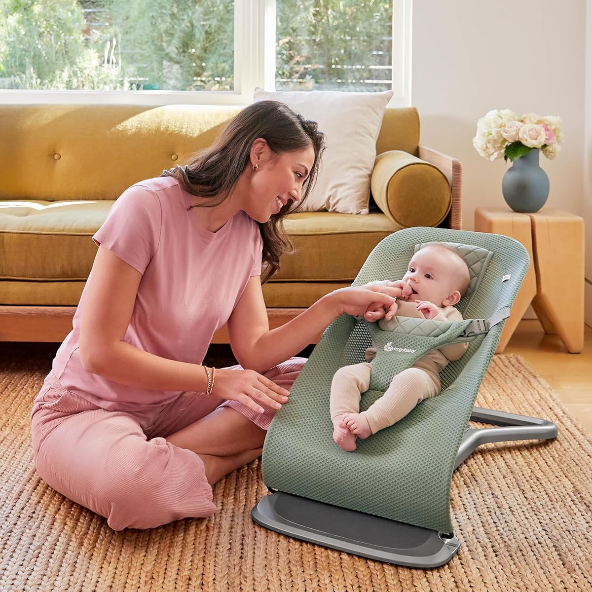 Ergobaby Evolve Bouncer Mesh Sage Green