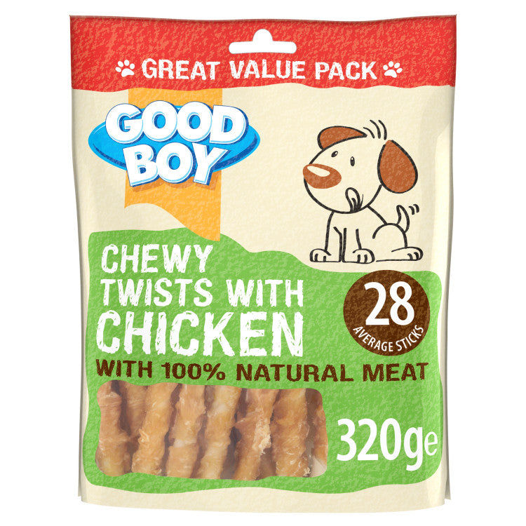Good Boy Chewy Chicken Twists -  320g (Value Pack)