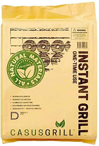 KISTENMACHER CasusGrill instant Single Use Biodegradable ECO-friendly BBQ Grill - Portable & Disposable
