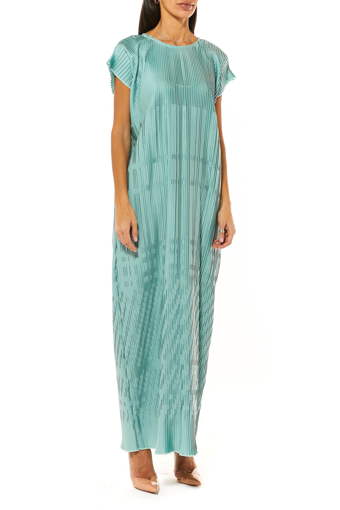Shadow Green Silk Under Dress
