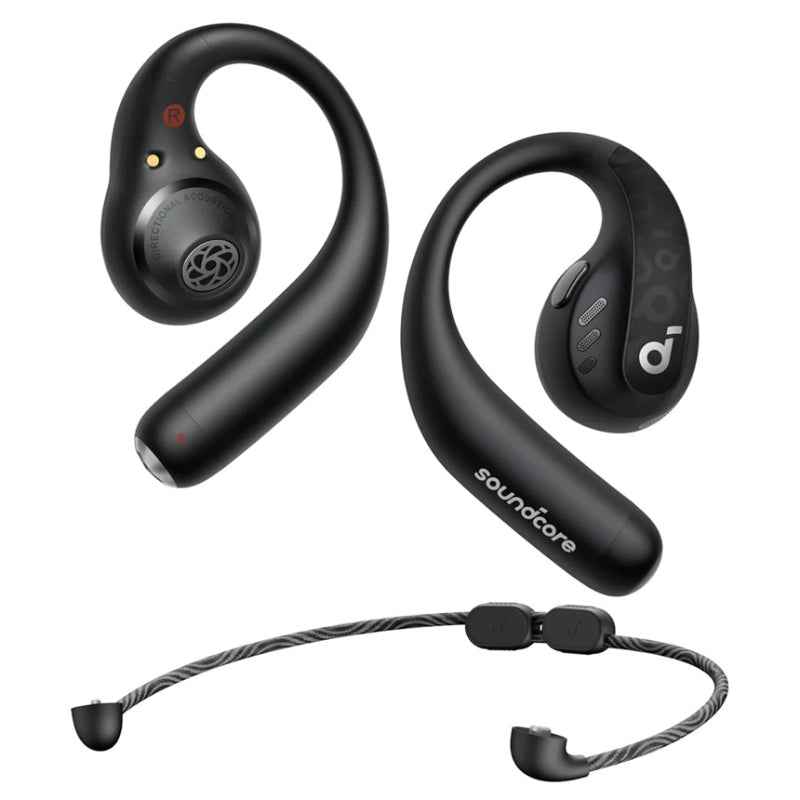 Anker Soundcore AeroFit Pro Wireless Earbuds – LDAC Audio, 46H Playtime, Open-Ear, Black