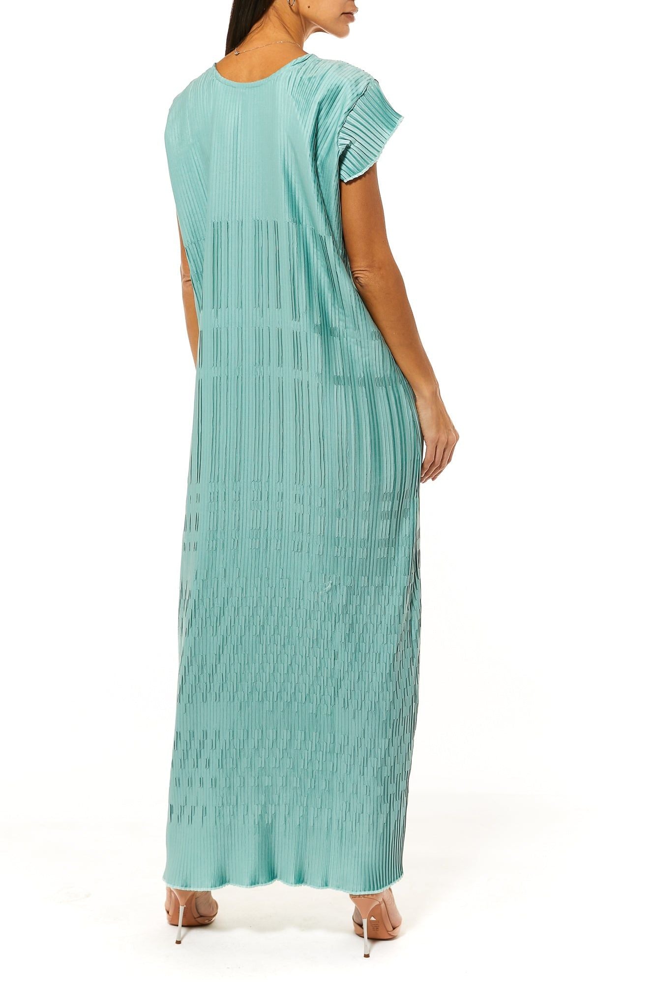 Shadow Green Silk Under Dress