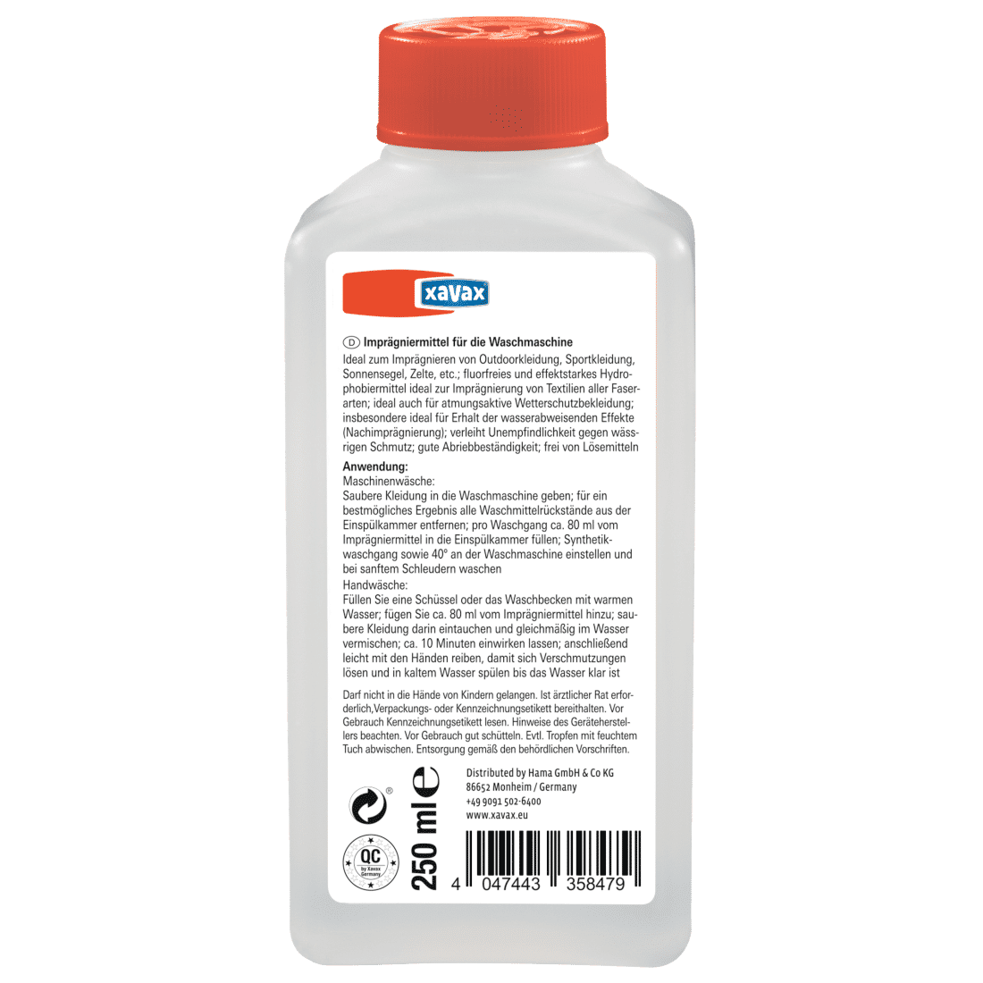 XAVAX 111736 Impregnating agent for washing machines, 250 ml