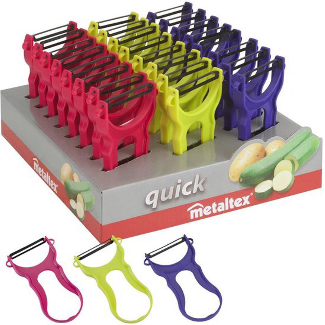 Metaltex Quick Vegetable Peeler, 11cm, Assorted Colors