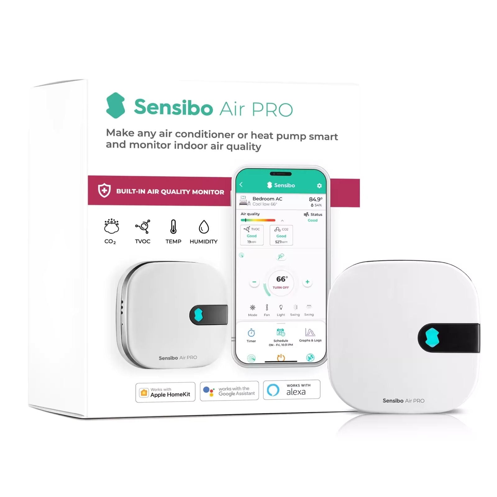 Sensibo Air Pro Smart AC Controller with Built-in Air Quality Sensor