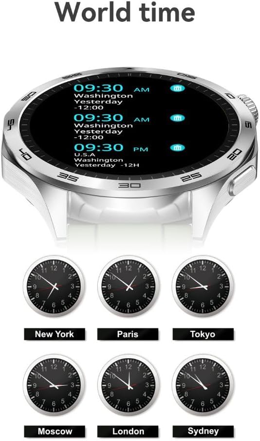 Telux Neo Smartwatch, 1.43″ AMOLED, 300mAh Battery, IP68 Waterproof, Silver