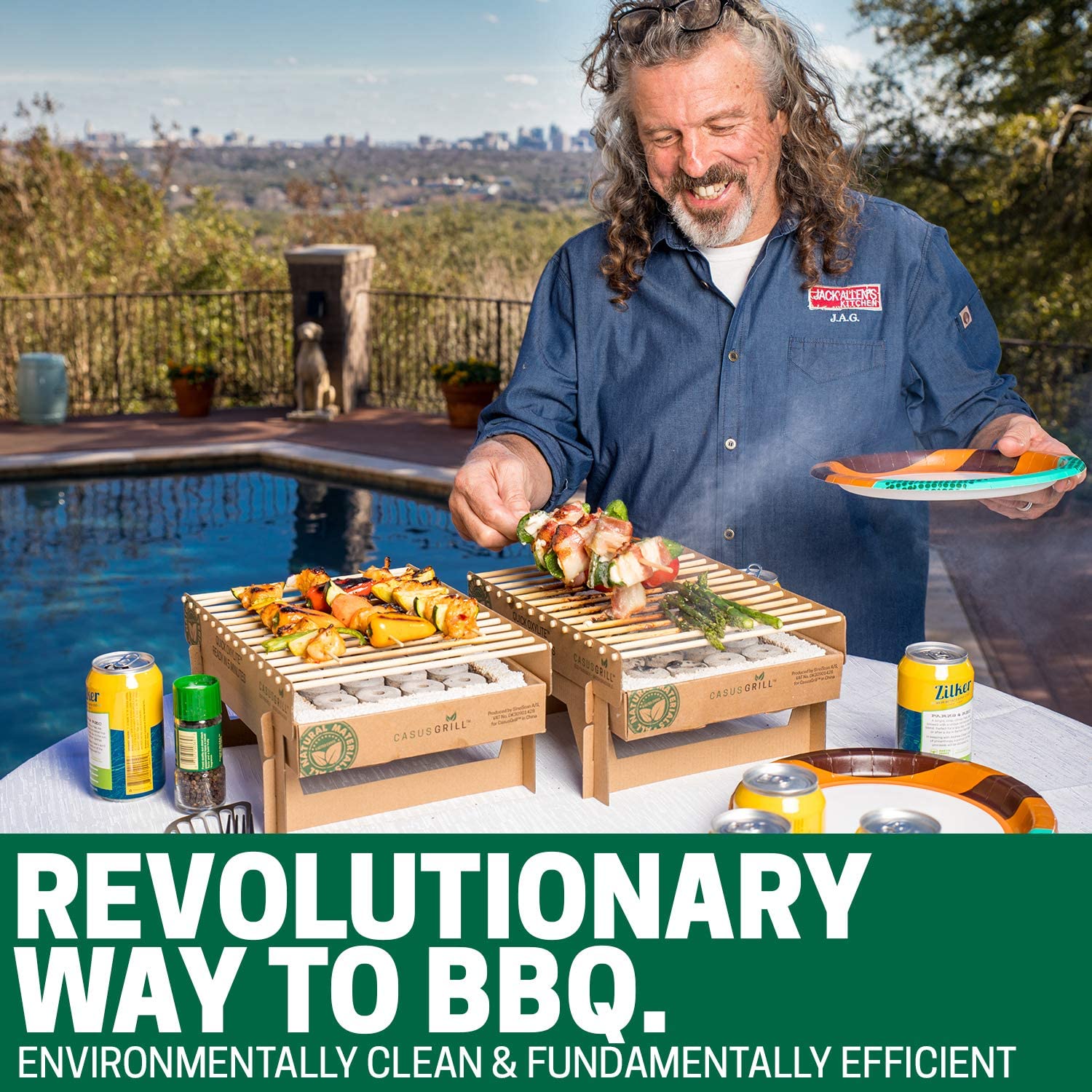 KISTENMACHER CasusGrill instant Single Use Biodegradable ECO-friendly BBQ Grill - Portable & Disposable