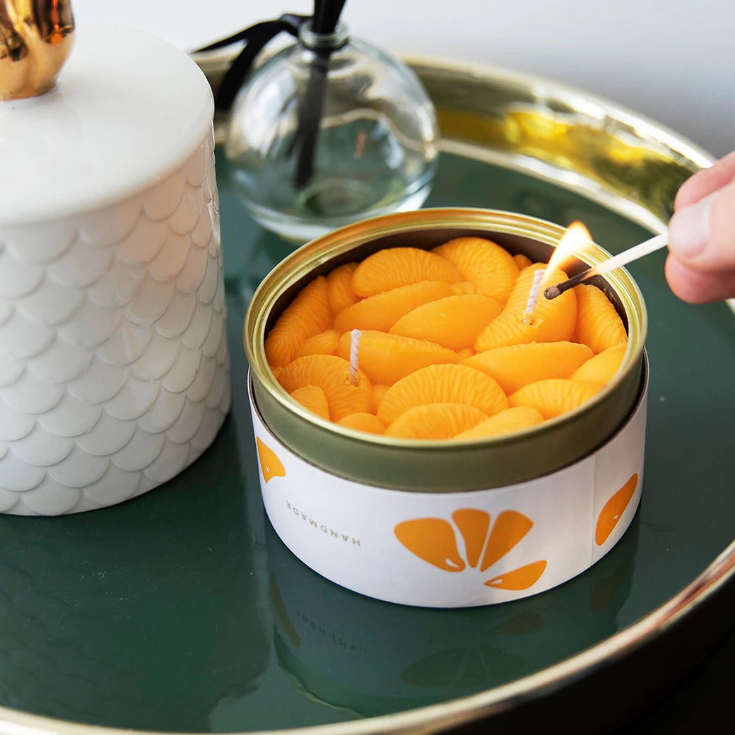 Gourmet Food Candle - Candlecan Peeled Tangerines