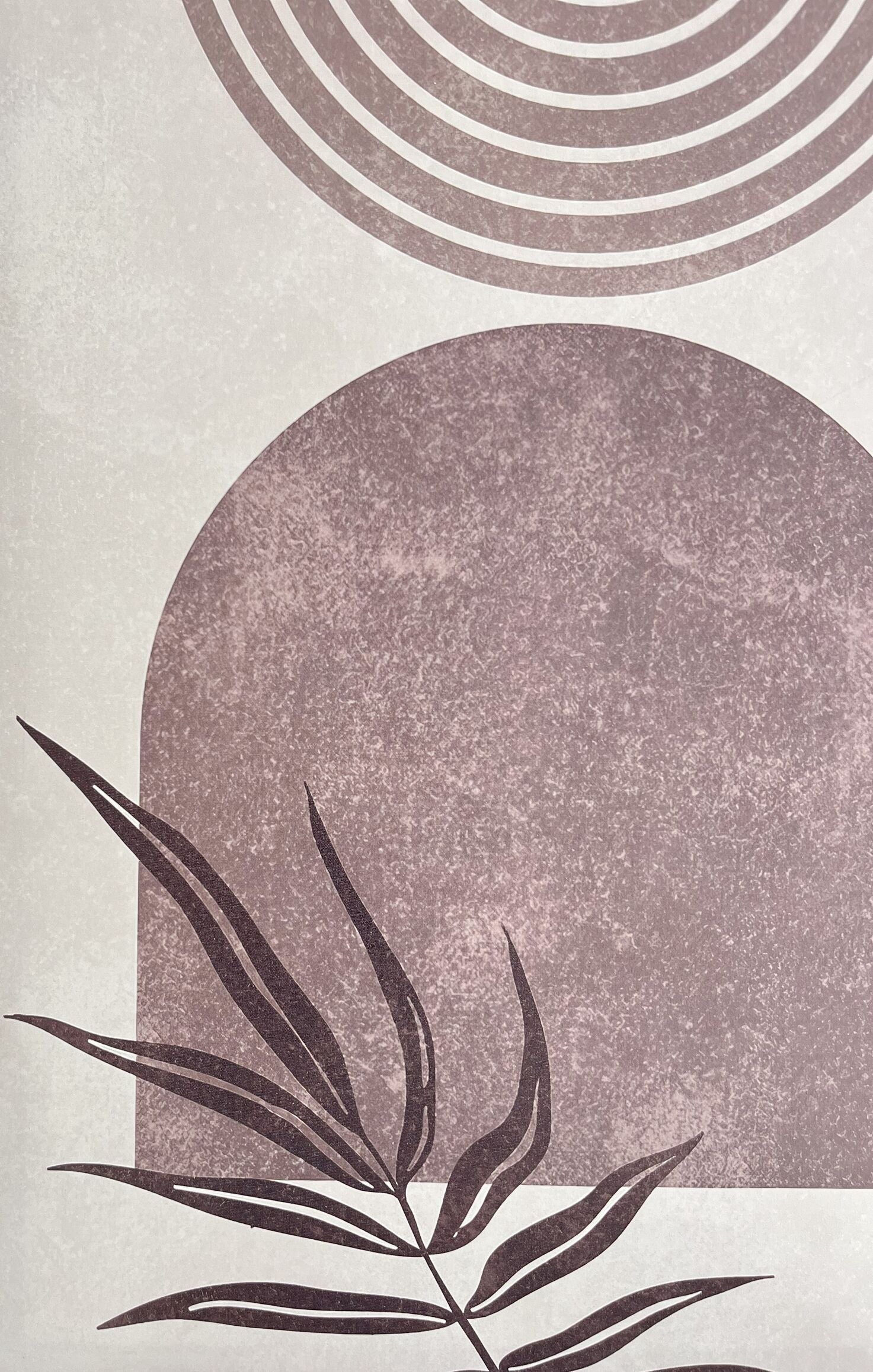 Modern Abstract Geometric Leaf Canvas Wall Art