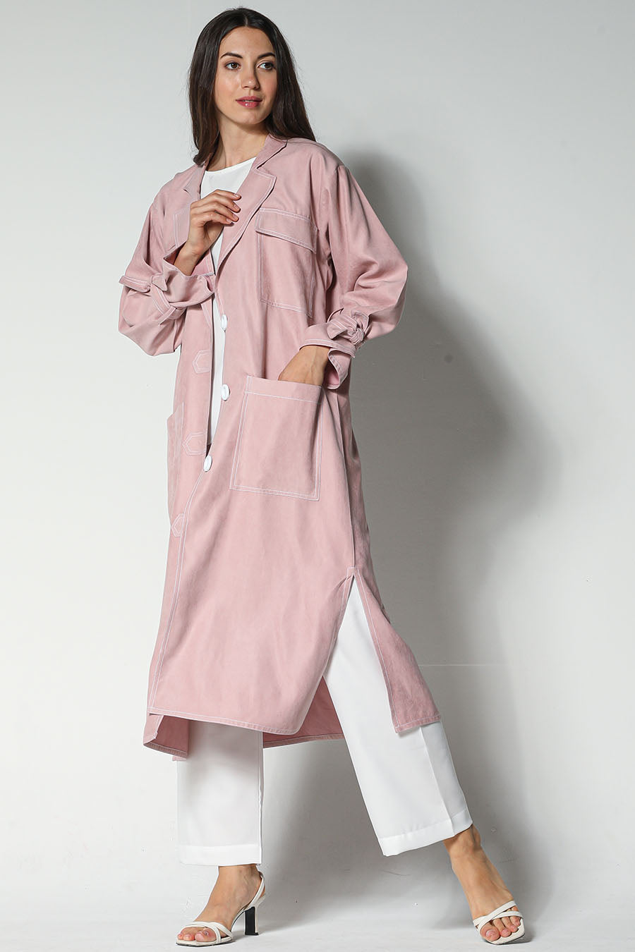 MOiSTREET Shamua Blazer with Crepe Top and Pants