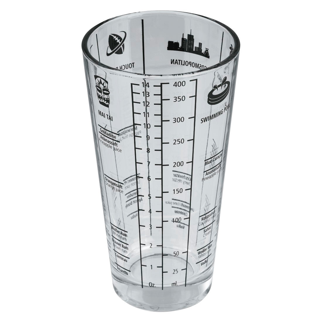 XAVAX 111550 Cocktail Shaker, made of glass, 400 ml