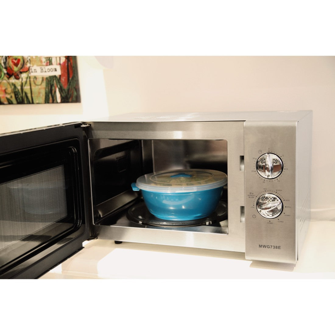 XAVAX 111525 "Round" Microwave / Freezer Container Set, 2 Pcs., turquoise / burgundy