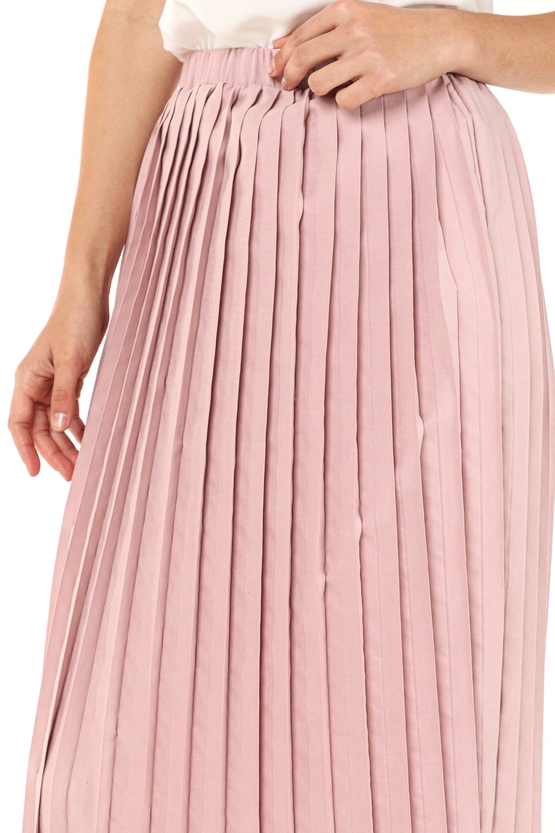 MOiSTREET Pink Shamua Pleated Skirt