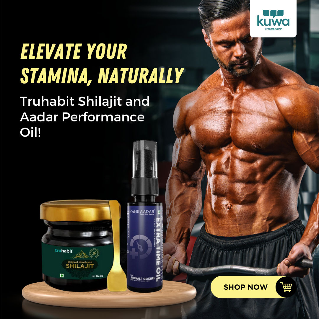TruHabit Original Himalayan Shilajit 20gms + AADAR Performance Oil Sta ...