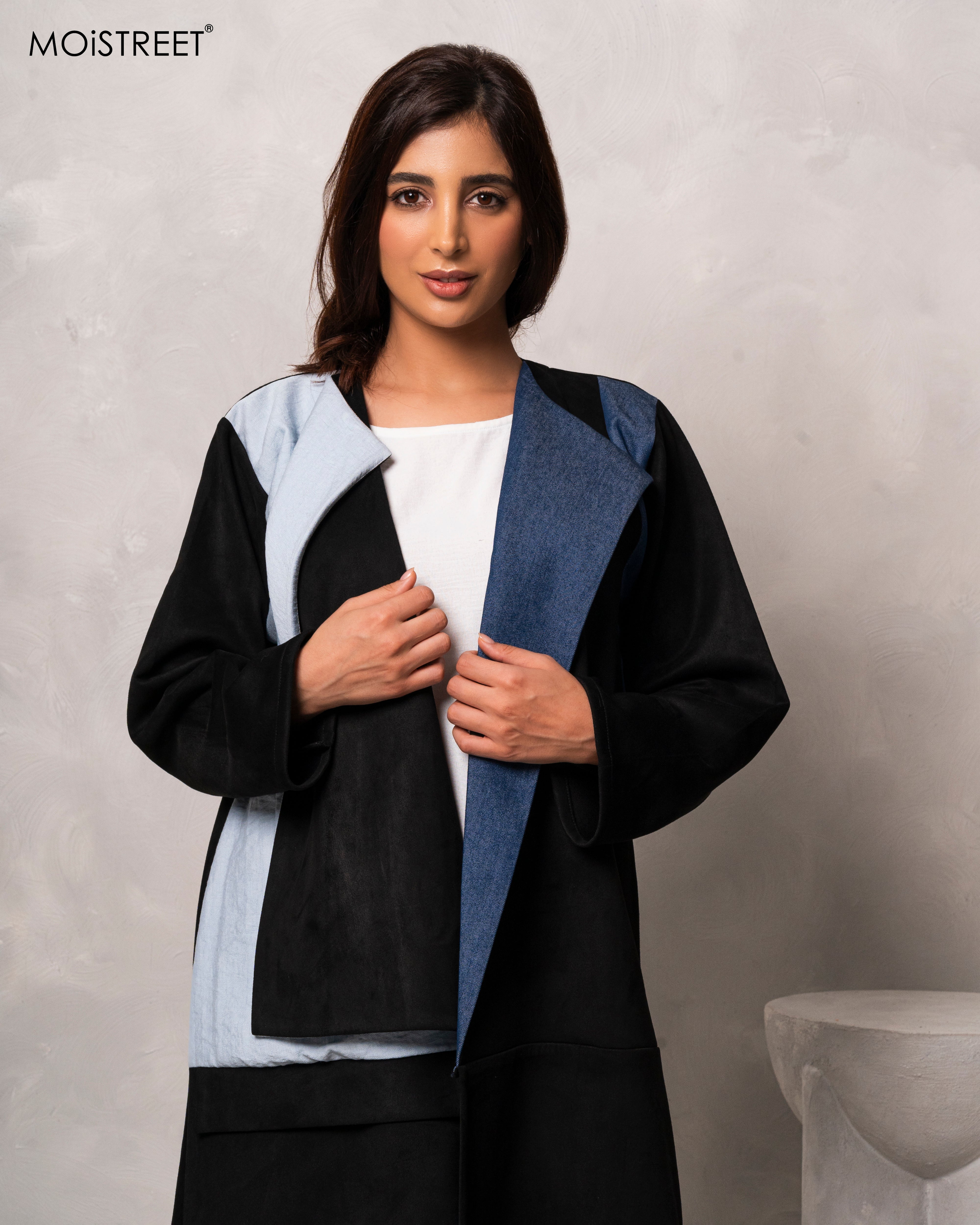 MOiSTREET Handmade Suede Shamua Abaya
