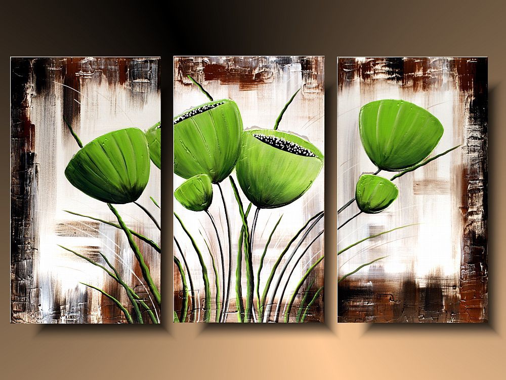 Green Floral Prints Wall Art #CTN-01209