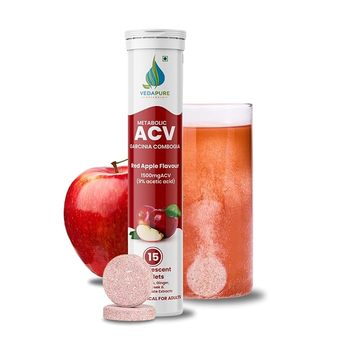 Vedapure Apple Cider Vinegar Red Apple 15 Tablets