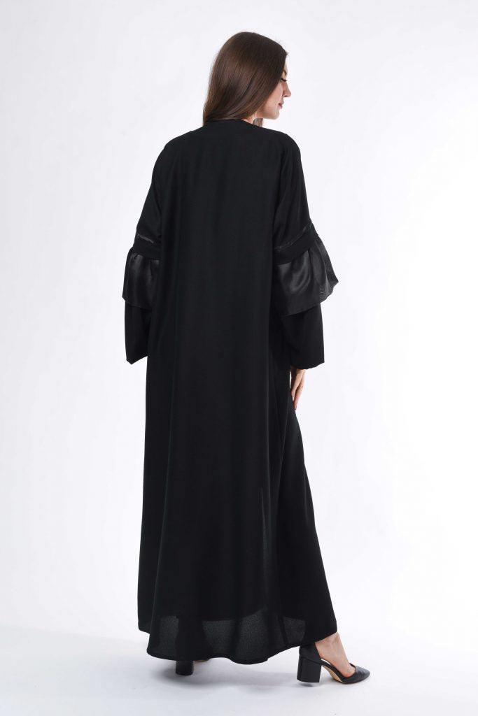 MOiSTREET Black Hem Detail Abaya