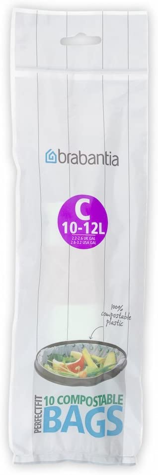 Brabantia 419782 Compostable PerfectFit Bags C10-12 litre[10 bags