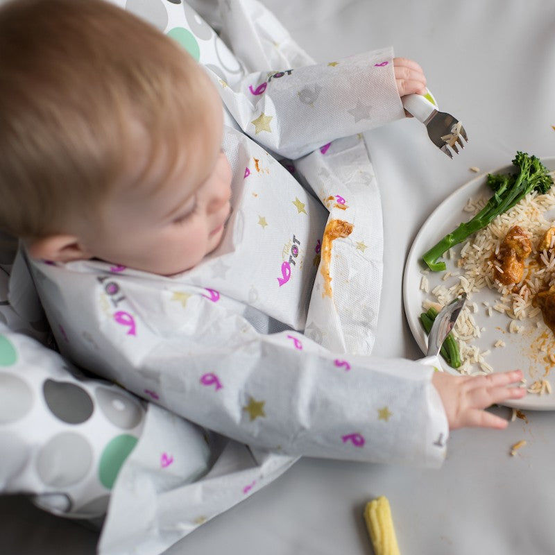 Tidy Tot Twin Pack Disposable Bib - White (Set of 30pcs)