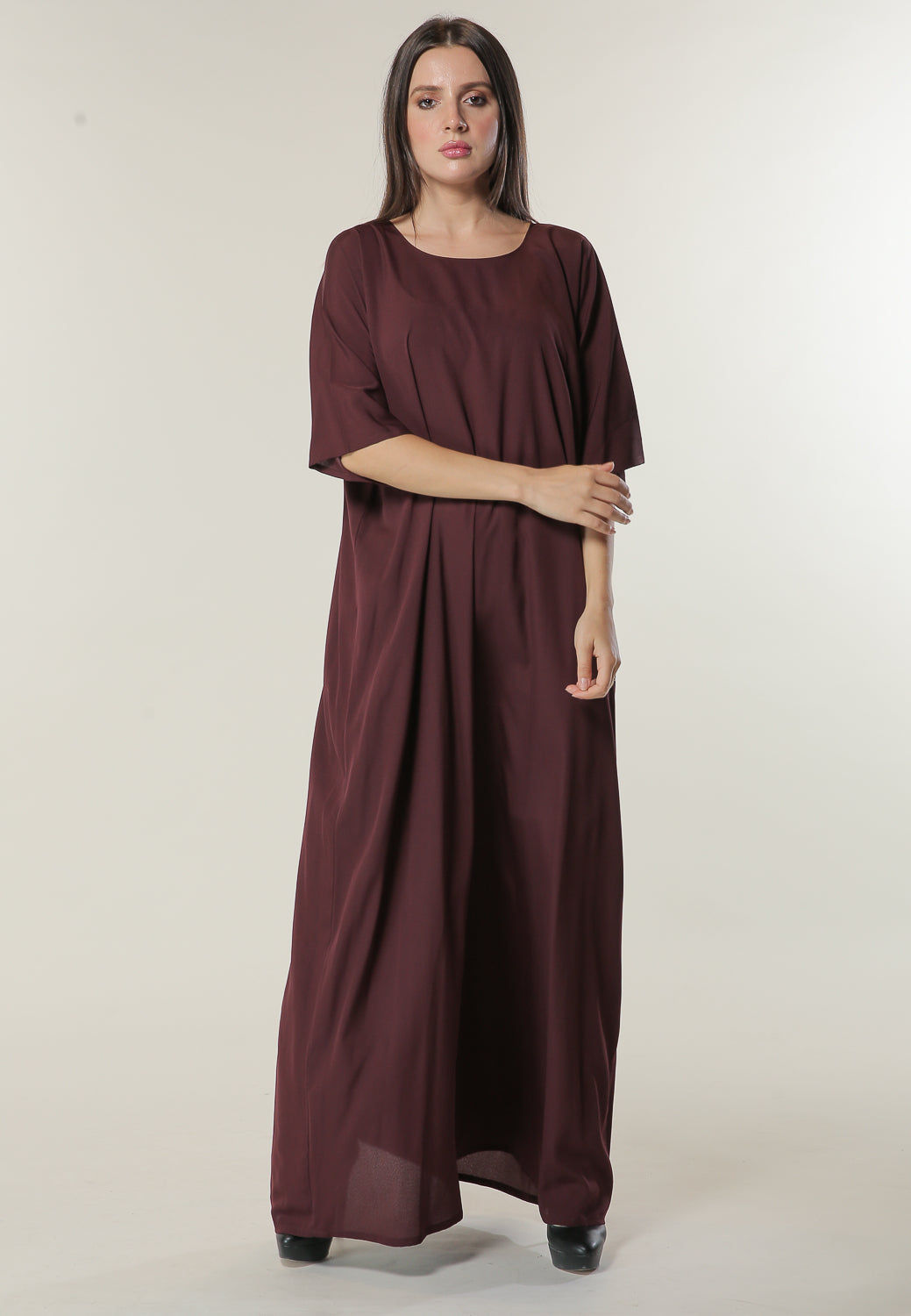 MOiSTREET Maroon Under Abaya
