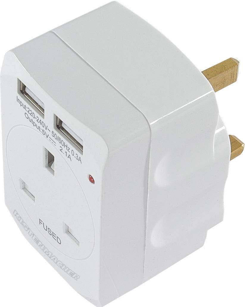 Kistenmacher EGK613BU 3Way+2USB 5V Wall Adaper