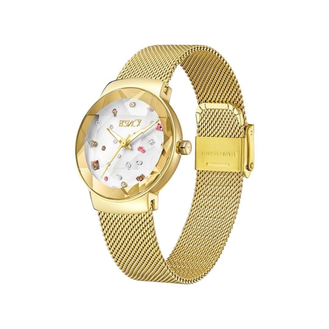 Ecstacy Women's Analog Silver Dial Watch, E23504-GMGS Series