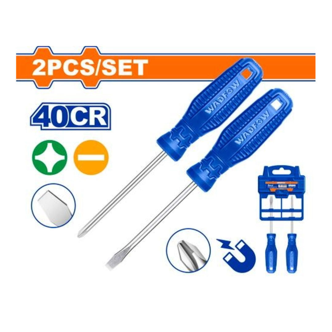 WADFOW 2 Pieces Screwdriver Set, SL6.5×100mm