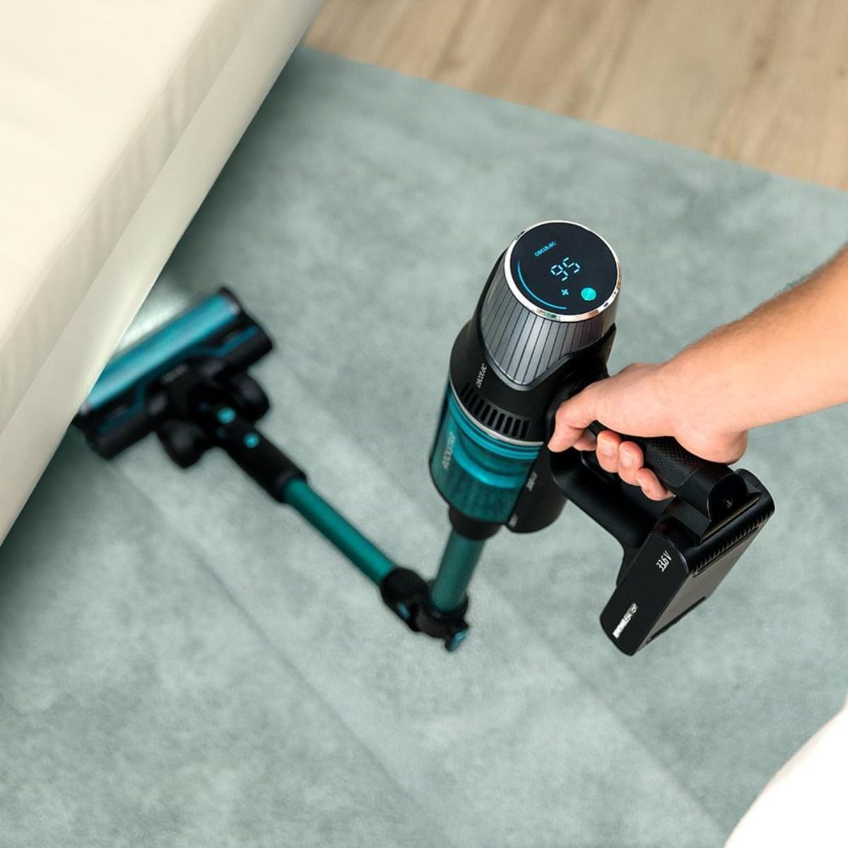 Cecotec 115938 RX50 Pet Flex Upright Vacuum Cleaner, Blue/Black