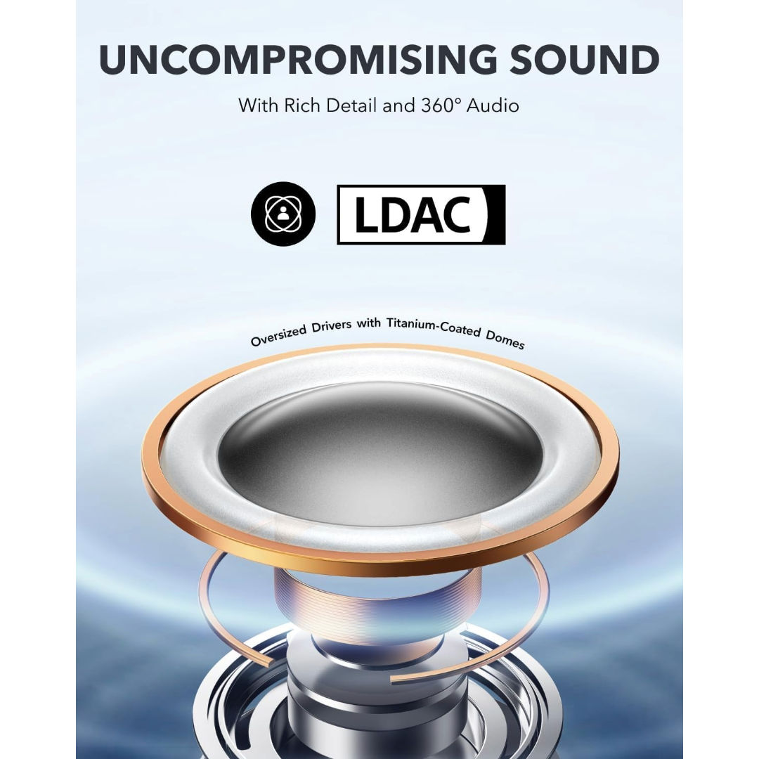 سماعات الأذن اللاسلكية المفتوحة Anker Soundcore AeroFit Pro المزودة بتقنية الصوت المكاني وحزام الرقبة، باللون الأسود